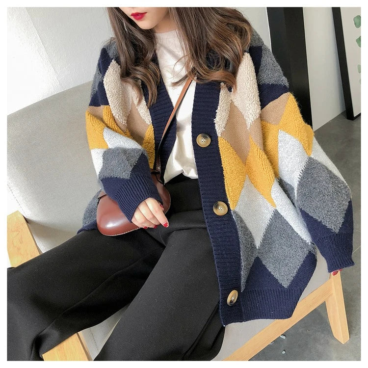 Argyle Affair: Cozy Classic Cardigan