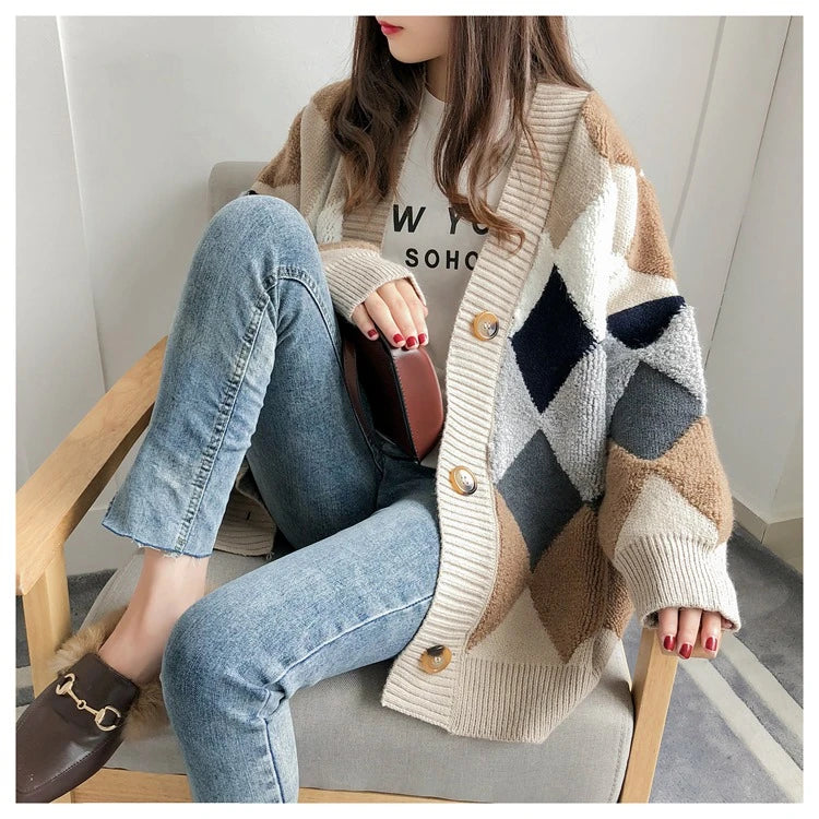 Argyle Affair: Cozy Classic Cardigan