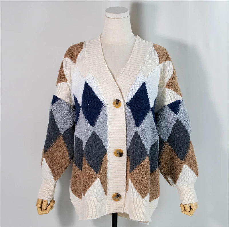 Argyle Affair: Cozy Classic Cardigan