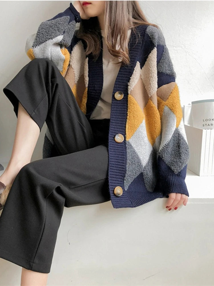 Argyle Affair: Cozy Classic Cardigan