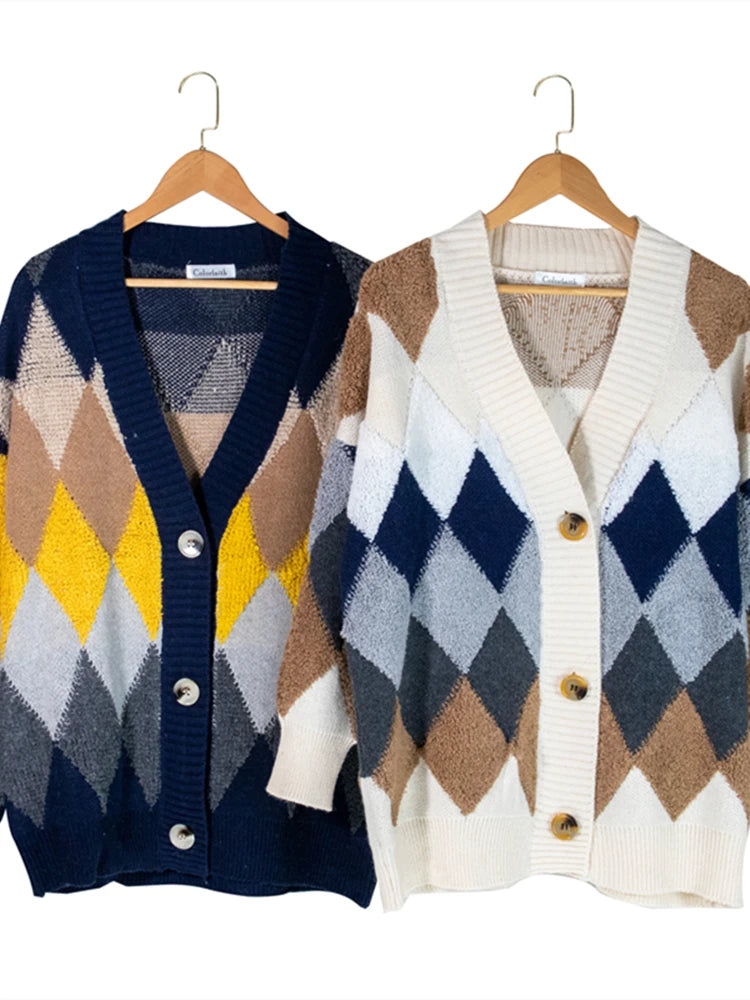 Argyle Affair: Cozy Classic Cardigan